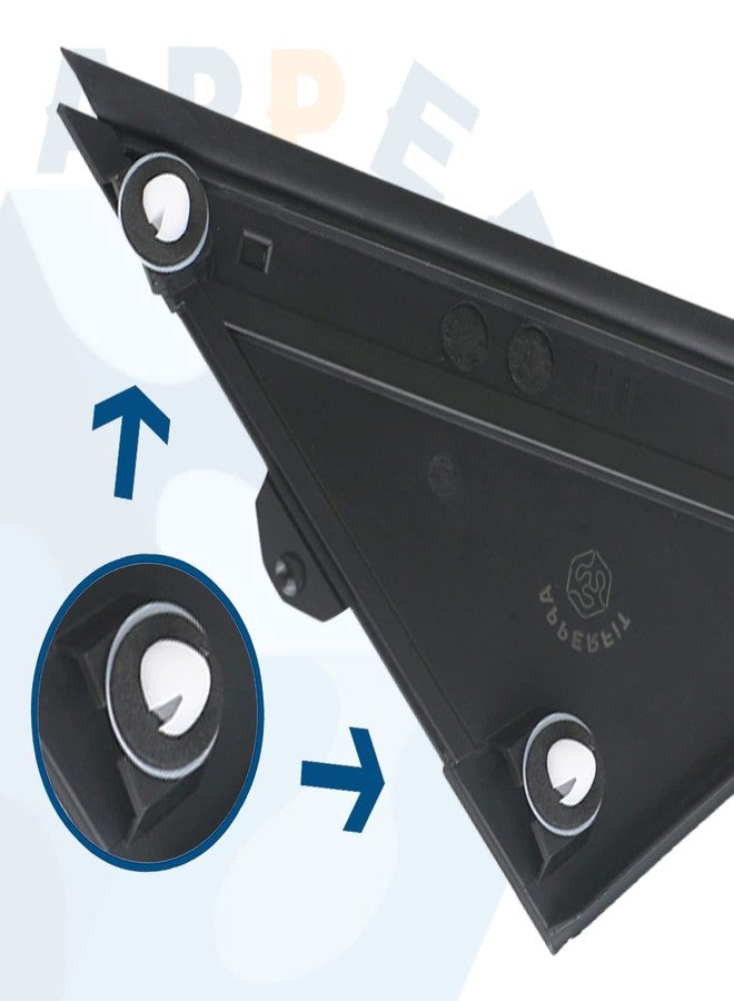 APPERFiT Fiat 500 Door Mirror Flag Cover Molding (Matte Black) Left Driver & Right Passenger Side Compatible with 2012-2019 Fiat 500 Replaces 1SJ85KX7AA 1SD00KX7AA - Image 5